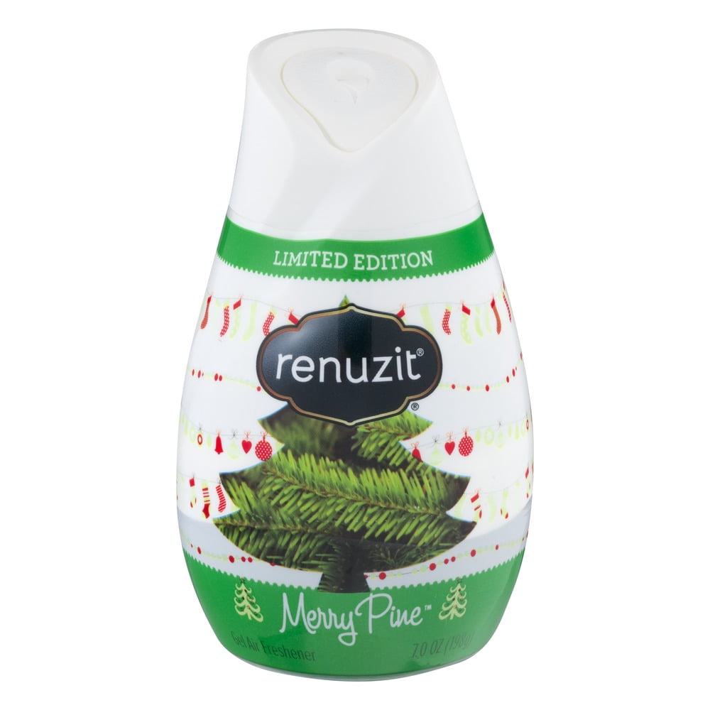 Renuzit Holiday Merry Pine Scented Gel Air Freshener, 7 Oz.