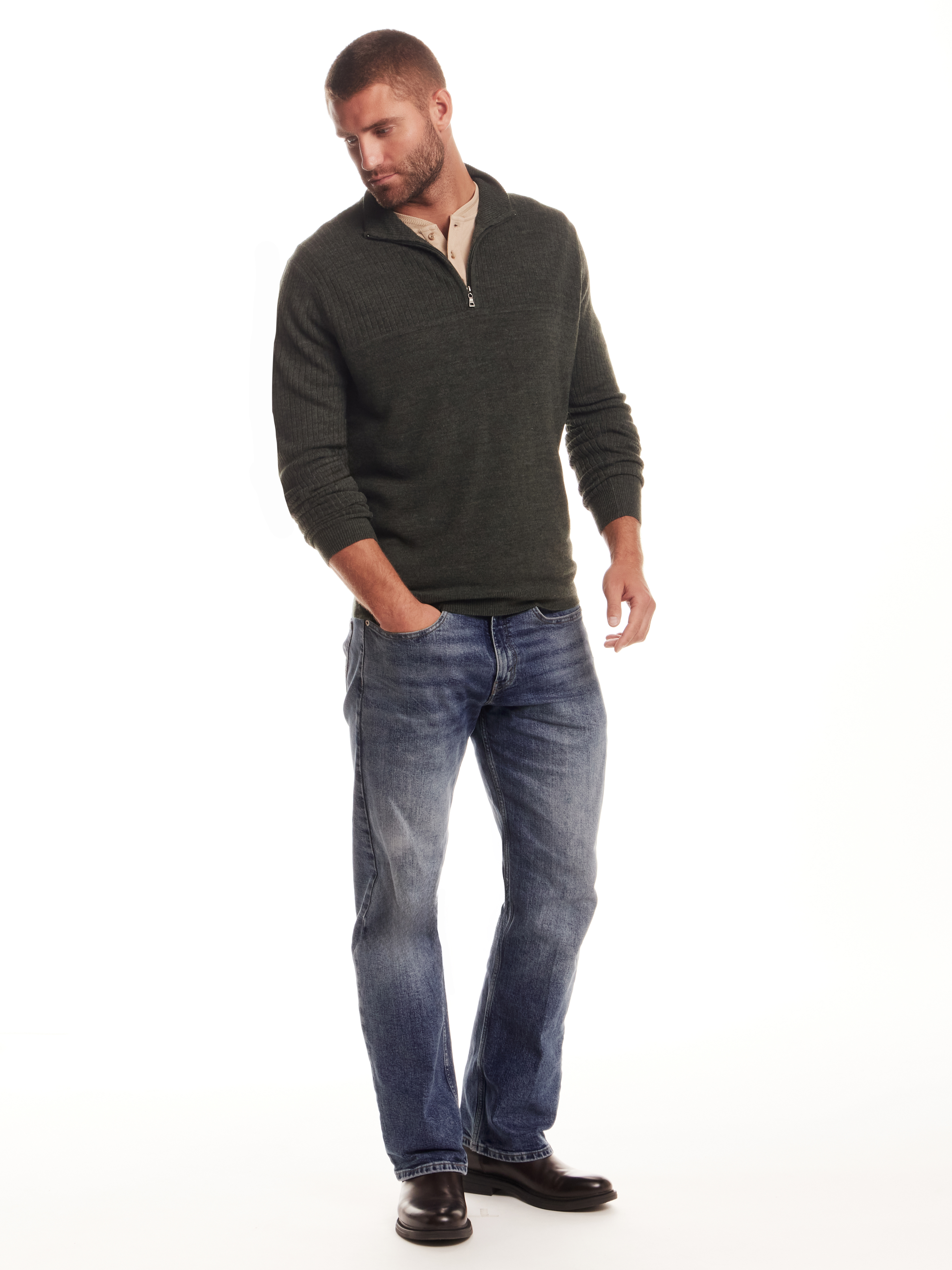 Frontier Threads Men's Soft Touch 1/4 Zip Sweater