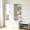 White-2 Doors with Open Shelf, variant on Ktaxon 3 Door Wardrobe Armoire Closet with Mirror Hanging Rod, Large Capacity Storage Closet for Bedroom, Modern Drawer & Shelf Elegant White Finish Closet