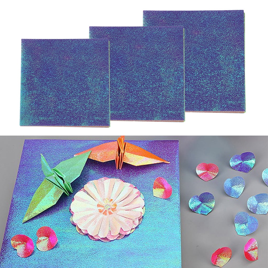 100pcs Square Pearl Paper Cardstock Origami Paper Cranes Colored Papers10x10 