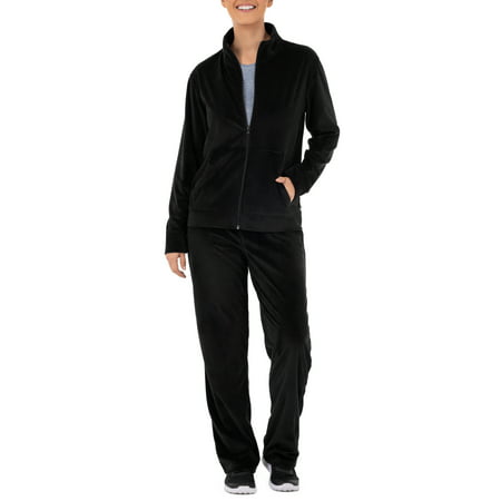 Athletic Works Women's Athleisure Velour Tracksuit