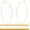 3" inch - 18K Gold Plated, variant on Humble Chic Geometric Marquise Threader Hoops - Hypoallergenic 18K Gold Plated, 2.3"