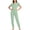 Green, variant on Busydd Womens Scrubs Sets 2 Piece Short Sleeve Cutout Neck Scrubs Tops and Jogger Pants Soft Comfy Solid Color Scrub Set S