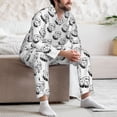 thumbnail image 7 of Honeii Cool Dog Pattern Mens Pajamas Set,2pcs Men's Lounge Long Sleeve Sleep Shirt and Pajama Bottoms Sleepwear Set,Mens Pjs Sets-Medium, 7 of 7