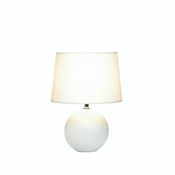 White Round Base Table Lamp, Round Lamp Base