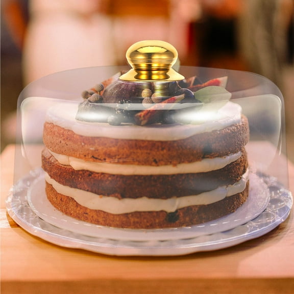 WHAMVOX 1Set Clear Cake Dome Acrylic Food Protection Round Display Reusable