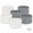 gray and white, variant on 6-Pack Silicone Grid Textured Anti-Slip Cup Sleeves, Reusable Heat Resistant Drink Grip Protectors for Tumblers & Cups, Easy Clean Soft Silicone Sleeve Set for Home & Travel Use