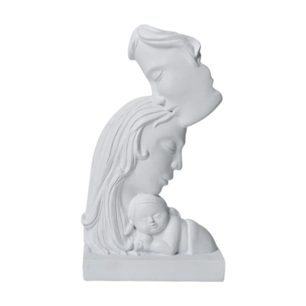 Escultura abstracta, estatua de beso, figura decorativa para el hogar. Blanco