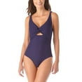 thumbnail image 2 of Anne Cole NAVY Textured Twist-Front One-Piece Swimsuit, US 14, 2 of 2