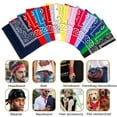 thumbnail image 5 of Lollanda 12 Pieces Paisley Bandanas Cowboy Bandanas Unisex Print Head Wrap Scarf Wristband, 5 of 7