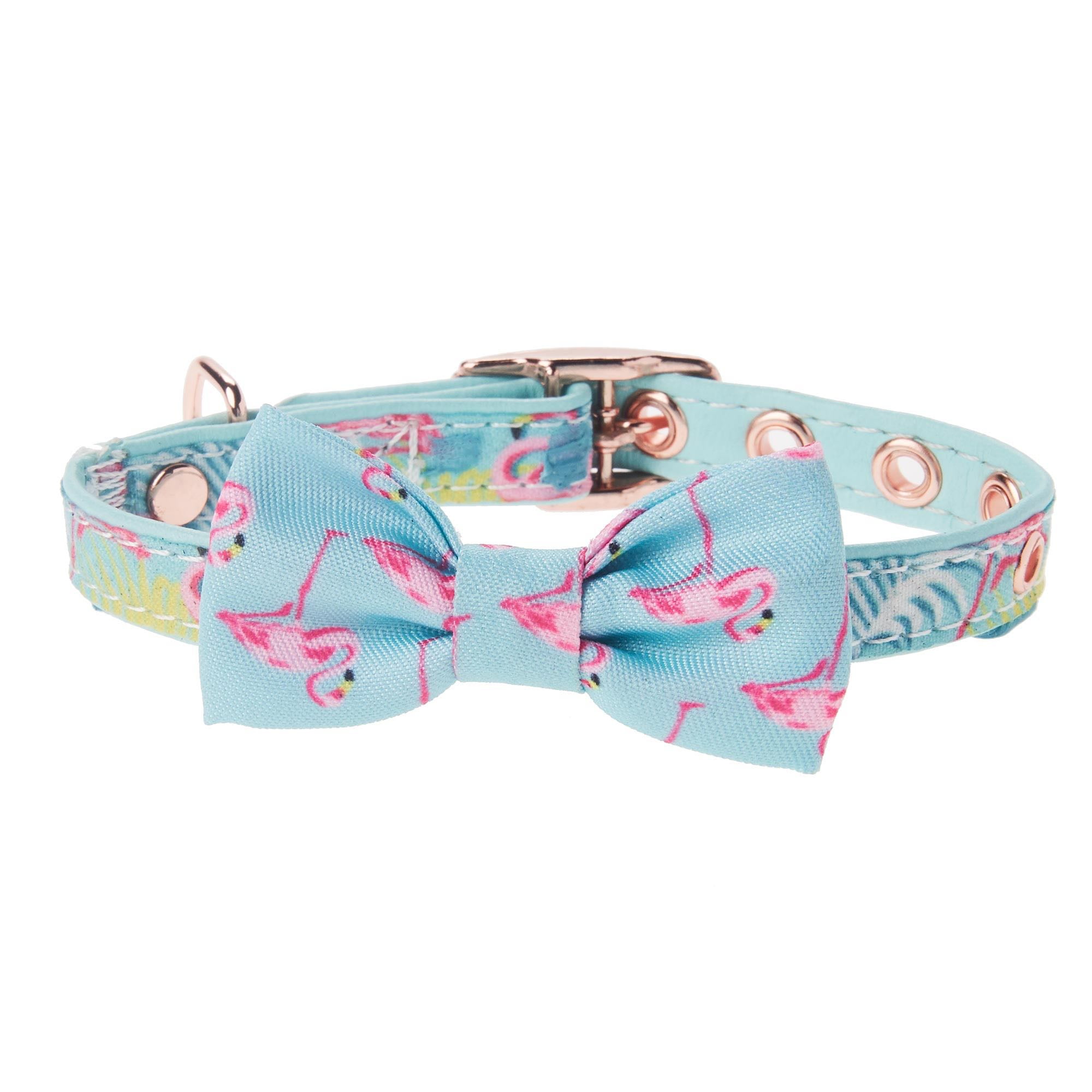 Vibrant Life Patterned Dog Collar, Pink Flamingo, XSmall