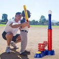 thumbnail image 5 of Tee Ball Set for Kids 3-5, Baseball Tee For Toddlers Includes 10 Balls, Auto Ball Outdoor Toys for Toddlers Age 3-5 Red&Blue, 5 of 7