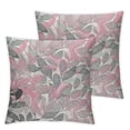thumbnail image 2 of Acheng  Dahlia Flower Throw Pillow Case Cover Abstract Elegant Floral Petal Pink Grey and White Decorative Oblong Rectangle Cushion Covers Pillowcase Couch Sofa Bed Men,Women,Set of 2 White, 2 of 6