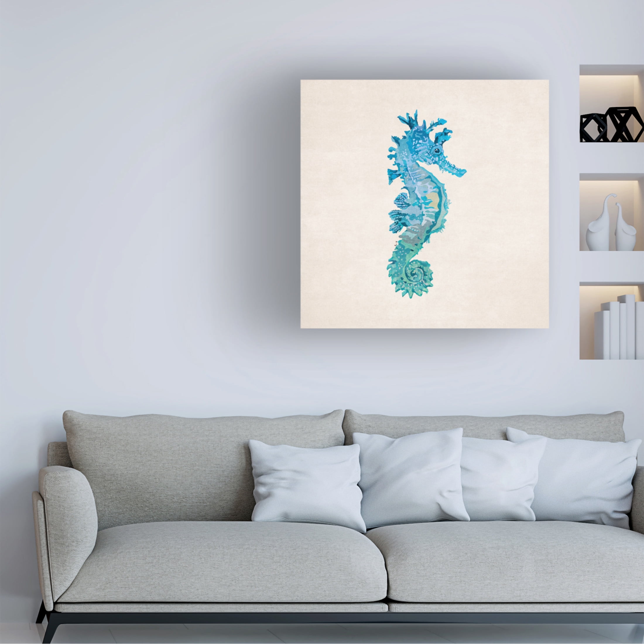 Trademark Fine Art Emel Tunaboylu Mavi Canvas Wall Art