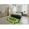 thumbnail image 5 of Ahgly Company Machine Washable Indoor Round Transitional Emerald Green Area Rugs, 8' Round, 5 of 7