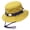 Yellow, variant on Adjustable Windproof Fisherman Hat Summer Outdoor Hat Wide Brims Sun Shielding Hat Travel Essential For Beach Camping