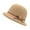 Khaki, variant on Women's British Style Hat Pillbox Church Wedding Winter Bow Curled Knitted Hat Elegance Ladies