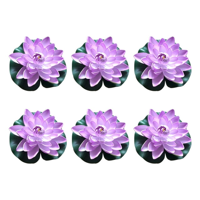 tredstone 6x Wide Application Pond Garden Decor With Good Texture Artificial Lotus Lotus Artificial Purple 1Set