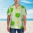 thumbnail image 2 of Honeii St Patrick's Day11 Print Men’s Hawaiian Shirt,Classic Button-Down Short Sleeve Shirt, for Beach, Vacation, and Outdoor Activities,XX-Large, 2 of 7