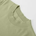thumbnail image 6 of GBSYEWXS Sweaters For Women Outwear Knit Pullover Short Sleeve Crew Neck Solid Color Light Green Sweater, 6 of 7