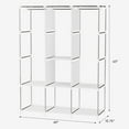 thumbnail image 6 of Riousery Portable Wardrobe Closet, 49 Inch Closet Storage with Clothes Rack,  Metal Frame with Dustproof Fabric Cover, Grey, 6 of 8
