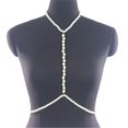 thumbnail image 1 of Artificial Pearls Chest Chain for Party Adult Women Body Chain Choker Necklace All Matching Body Jewelry for Formal Event, 1 of 4