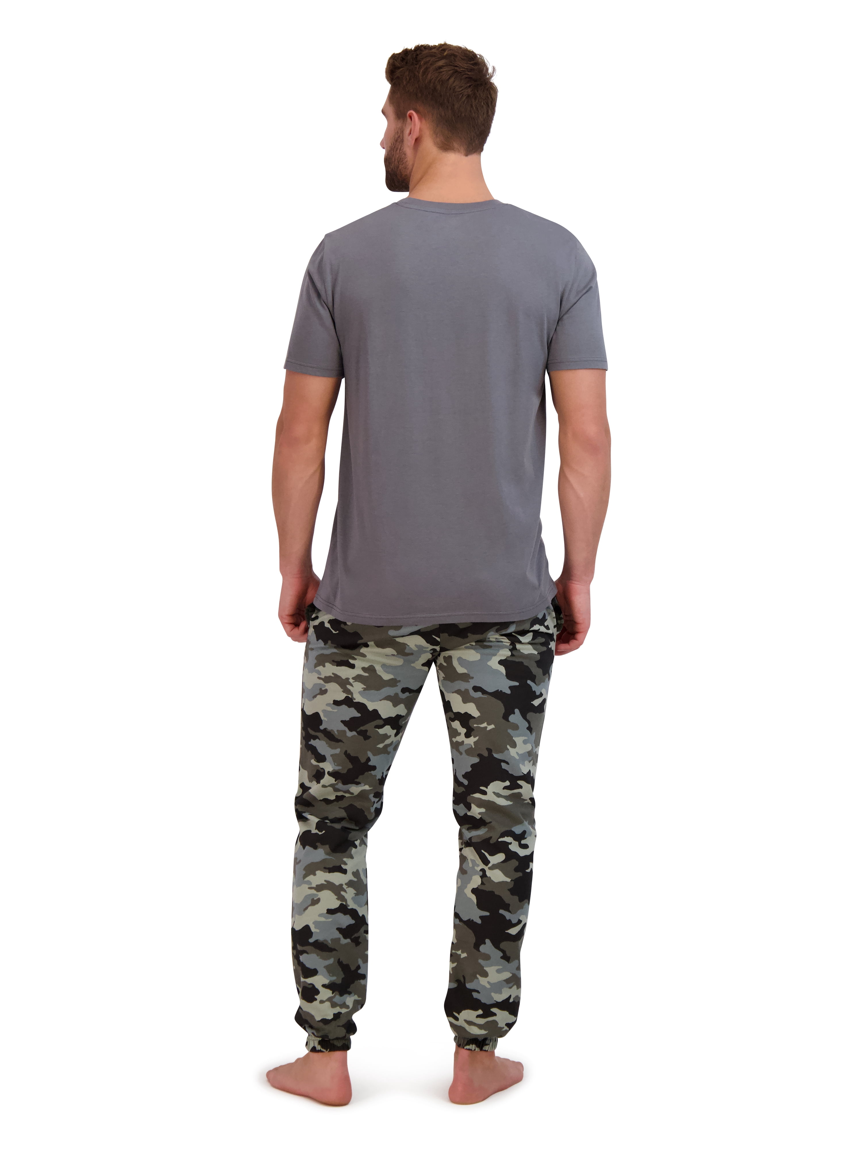 Hanes Men’s Ultrasoft T-Shirt and Jogger French Terry Pajama Set, 2-Piece, Sizes S-5XL