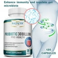 thumbnail image 7 of Probiotic 30 Billion CFU Intestinal Flora, Support Healthy Digestive & Immune System, Gastrointestinal Healthy - 120 Capsules, 7 of 7