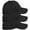 3 Pack - Black,Black,Black, variant on Air Cool Tech Hat Ventilated Micro Holes Structured High Profile Baseball Cap 3 Pack - Black,Black,Black