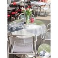 thumbnail image 4 of Outdoor Tablecloth with Umbrella Hole and Zipper, Sage Green Christmas Round Table Cloth 60 Inch Waterproof Tablecloth, Xmas Balls Pine Needles Snowflakes Picnic Table Cover for Patio Camping, 4 of 7