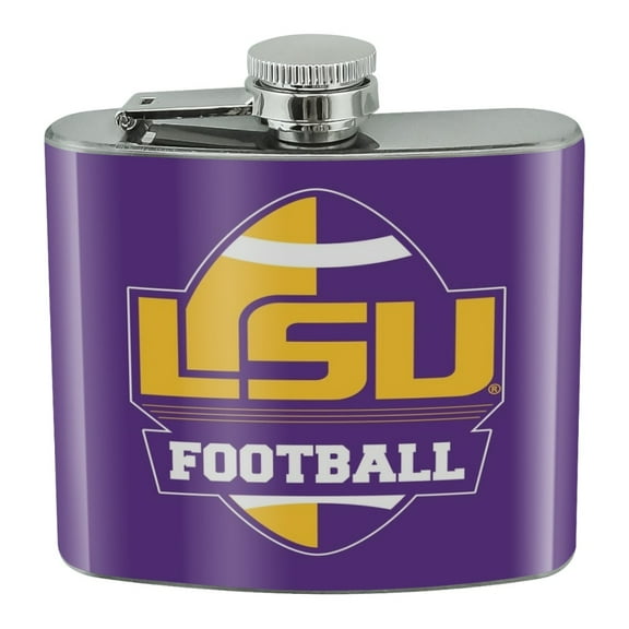 LSU Football Stainless Steel 5oz Hip Drink Kidney Flask