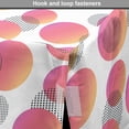thumbnail image 4 of Modern Dog Crate Cover, Futuristic Memphis Style Abstract Geometric Circles of Dots Avant-garde, Easy to Use Pet Kennel Cover Small Dogs Puppies Kittens, 7 Sizes, Coral Pink and Grey, by Ambesonne, 4 of 6