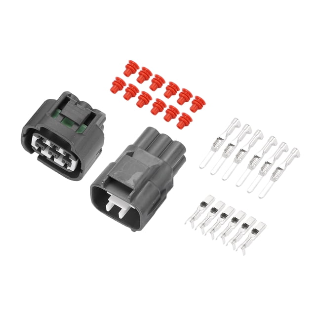 Conector de faro delantero de 6 pines a prueba de agua, enchufe macho hembra, terminal de cable para Toyota, 1 juego