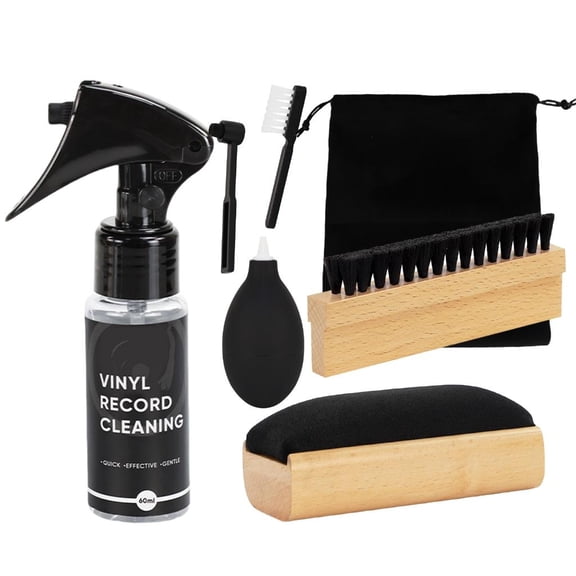 HONCLL Vinyls Record Cleaning Kit For Dust &Noise Reductions Styluses Brush Storage Bag