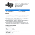 thumbnail image 2 of Auxiliary Water Pump - Compatible with 2009 - 2017 Volkswagen CC 2.0L 4-Cylinder Turbocharged 2010 2011 2012 2013 2014 2015 2016, 2 of 2