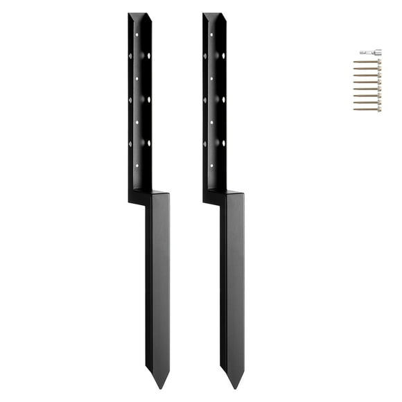 VEVOR Fence Post Anchor Repair Kit, 2 Pack Inner Diameter 2 x2 Inches Heavy Duty Steel Fence Post Support Stakes,