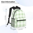 thumbnail image 2 of Yield Pistachio Green Checkboard Print Backpack for Women Men, Lightweight Casual Travel Daypack, Classic Basic College Backpack, Middle School Bag, 2 of 5