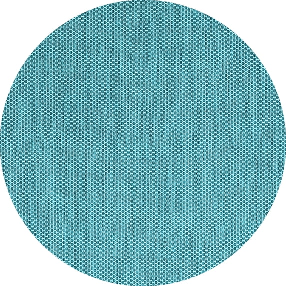 Ahgly Company Indoor Round Abstract Light Blue Contemporary Area Rugs, 4' Round