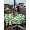 thumbnail image 2 of Outdoor Tablecloth with Umbrella Hole for Patio/Picnic/Party/Camping, Bohemia Waterproof Table Cloth Round Cover Washable, Vintage Country Farmhouse Boho Style Light Green (Dia 60"), 2 of 8