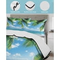 thumbnail image 4 of Beach Ocean Waves King Size Down Alternative Comforter, Lightweight Comforter Quilt Bedding Set with Pillow Shams Summer Tropical Palm Tree Leaves All Seasons Bed Comforter Duvet Insert 96"x106", 4 of 7
