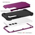 thumbnail image 2 of Cowithday for Samsung Galaxy S21 Phone Case, Dual Layer Heavy Duty Tough Rugged Shockproof Drop Protection Corner Protection Hybrid Protective Phone Case Cover for Samsung S21 5G (6.2", 2021), Purple, 2 of 7