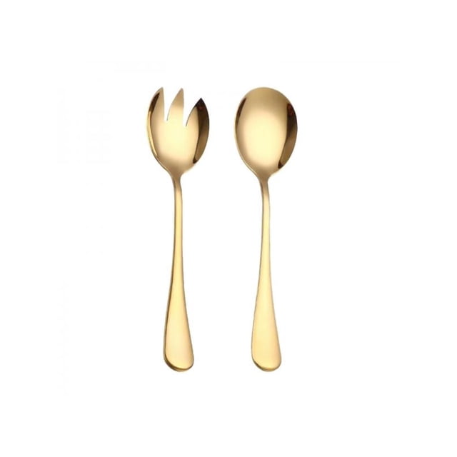 2Pcs/set Black Gold Cutlery Set Stainless Steel Dinnerware Silverware Flatware