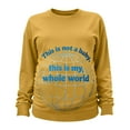 thumbnail image 3 of Stamzod Women's Sweatshirts Letter Print Long Sleeve Maternity Shirts Pregnant Casual Crewneck Sweatshirt Fall Winter Maternity Clothes Yellow XXL, 3 of 6