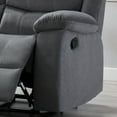 thumbnail image 5 of AC Pacific Jim Contemporary Polyester Fabric Dual Reclining Loveseat with Lumbar Massage, Gray, 5 of 9