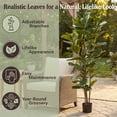 thumbnail image 3 of Pure Garden Set of Two 6FT Artificial Fiddle Leaf Fig Trees with Pots, 3 of 10