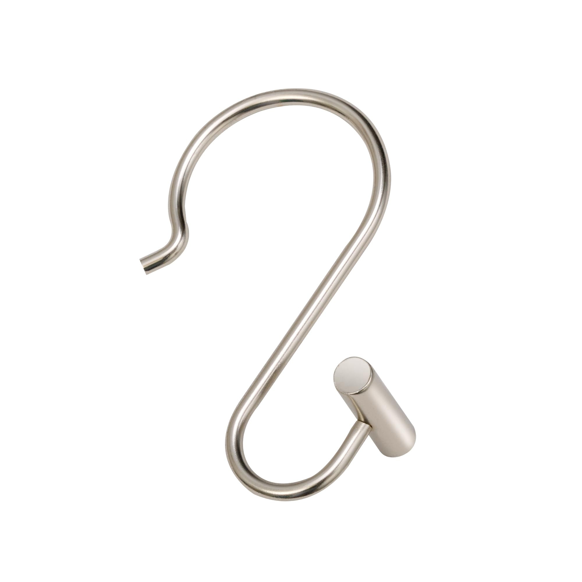 Utopia Alley HK25BN Rust Resistant Shower Curtain Hooks Rings for Bathroom, Brushed Nickel - Set of 12