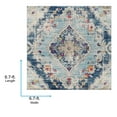 thumbnail image 4 of Livabliss Area Rugs for Living Room, 7ft Round Floransa Traditional Blue Square Rug, Bedroom Dining Room Home Decor Stain Resistant Carpet (6'7" x 6'7"), 4 of 8