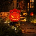 thumbnail image 4 of Halloween Pumpkin Stake, Solar Resin Light, Outdoor Yard Ornament, Auto Night Illumination and Waterproof Weatherproof Build for Garden Pathways, Flower Bed Borders and Porch Displays., 4 of 7