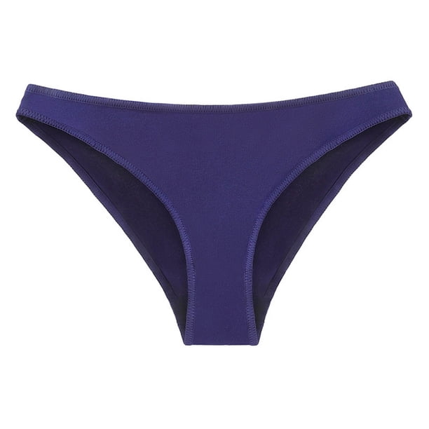 Ropa interior menstrual de cintura alta para mujer - Pantalones de algodón lisos para el periodo, S-XL
