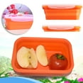 thumbnail image 2 of Recipientes de silicona plegables para almacenar alimentos, sin BPA y reutilizables, diseño que ahorra espacio para la cocina, tapa hermética, aptos para microondas, congelador y lavavajillas, juego, 2 of 5
